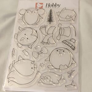 Hobby Art Round Penguin Stamp Set